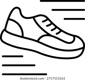 Icono de Vector de zapatillas de running. Se puede utilizar para aplicaciones de impresión, móviles y de Web.