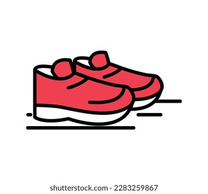 Running shoe vector icon isolated