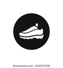 Running shoe vector icon. Sketcher icon.