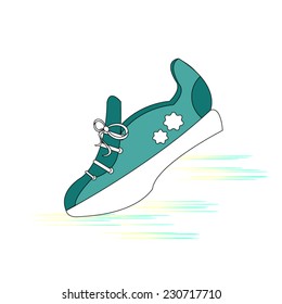 Running shoe - vector illustration
