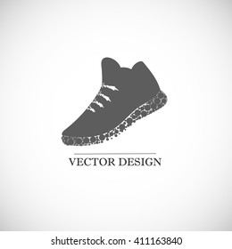 Running shoes with air soles. Vector design