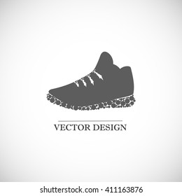 Running shoes with air soles. Vector design