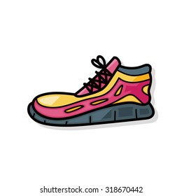 Running shoes doodle