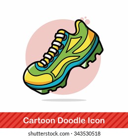 Running shoes doodle
