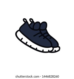 Laufschuhe doodle Symbol, Vektorgrafik
