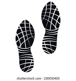 Running Shoes Foot Print Vector Illustration Stock Vector (Royalty Free ...