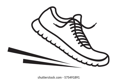 Running shoes icon