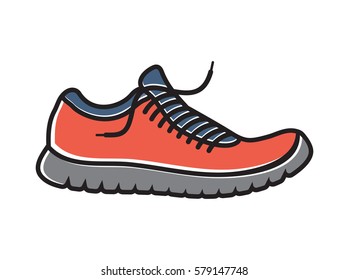 Running shoes icon