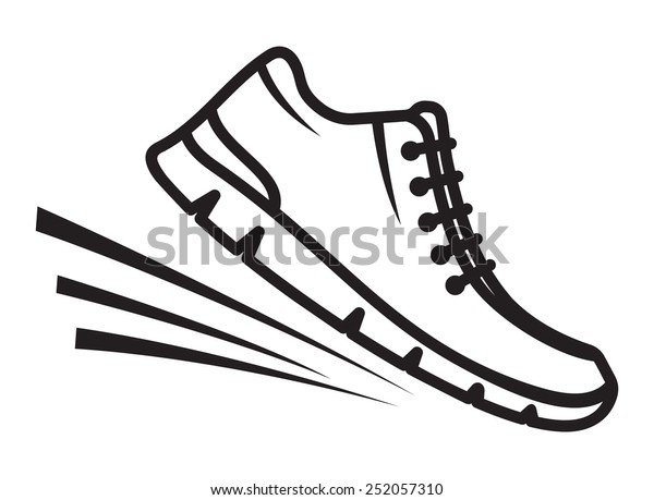 Running Shoes Icon Stock Vector (Royalty Free) 252057310