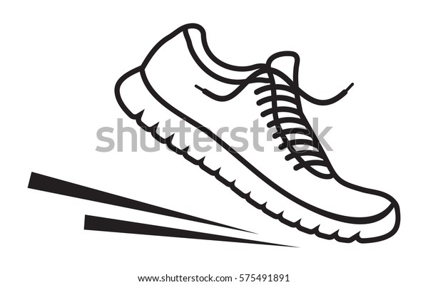 Running Shoes Icon Stock Vector (Royalty Free) 575491891