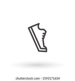Running shoes icon. Casual Sporty Shoe Icon Vector Template Flat Design