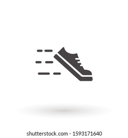 Running shoes icon. Casual Sporty Shoe Icon Vector Template Flat Design