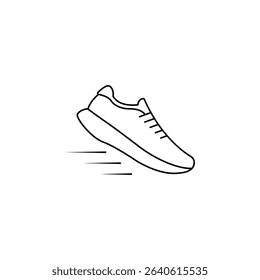 Running shoes icon design. Sport shoes icon in flat style design. Vector illustration. 