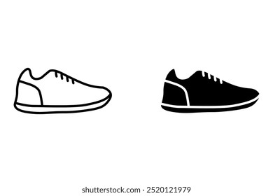 Running shoes icon, Running shoes line and glyph icon, fitness and sport, Shoe Icon. Sneakers minimal vector icons, Fitness Running Shoe Icon