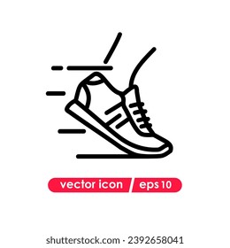 Icono de zapatos en línea. Para tu diseño, logotipo. Ilustración vectorial. Stroke editable.