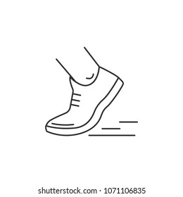 Running shoes icon. Simple element illustration. Running shoes symbol design template. Can be used for web and mobile on white background