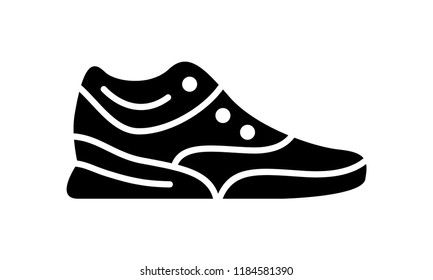 Running shoes icon. Simple illustration of fitness and sport, gym shoe. Vector sign shop graphics on white background.