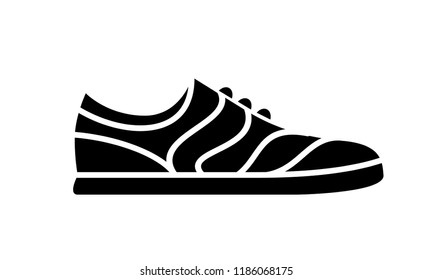 Running shoes icon. Simple illustration of fitness and sport, gym shoe. Vector sign shop graphics on white background.