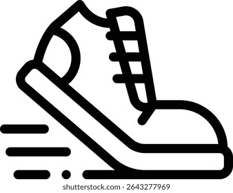 running shoes icon. Thin Linear Style Design Isolated On White Background