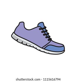 Running shoes icon vector
