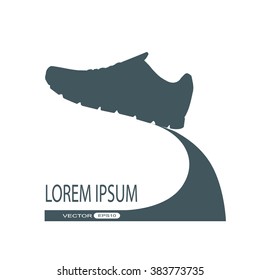 Running shoes icon. vector