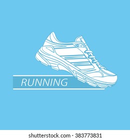 running shoes icon. vector