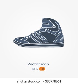Running shoes icon. vector