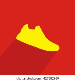 Running shoes icon. Vector