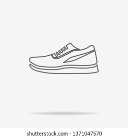 Running shoes icon. Vector concept illustration for design.