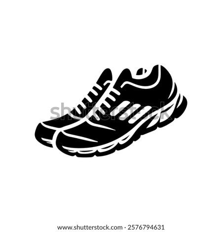 Running shoes icon vector illustration design on white background.
