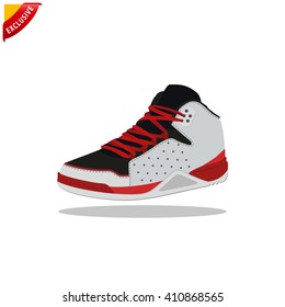 running shoes icon, vector sneakers icon, isolated shoes pictogram