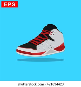 running shoes icon, vector sneakers icon, isolated shoes pictogram