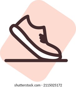Corriendo zapatos, ilustración, vector sobre un fondo blanco.