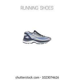 Running shoes. Isolated vector illustration.