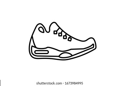 Running shoes line and glyph icon, fitness and sport, gym sign vector graphics, a linear pattern on a white background, eps 10.