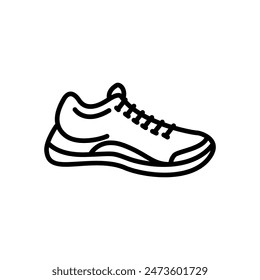 running shoes, line icon, isolated background