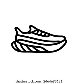 running shoes line icon vector. running shoes sign. isolated contour symbol black illustration