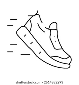 running shoes line icon vector. running shoes sign. isolated contour symbol black illustration