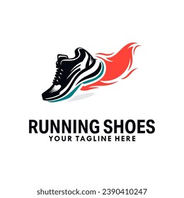 Running Shoes Logo Design Template
