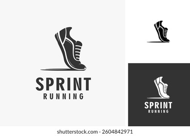 Running shoes logo symbol icon design illustration