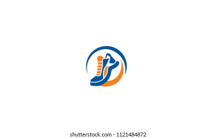 running shoes logo vector icon