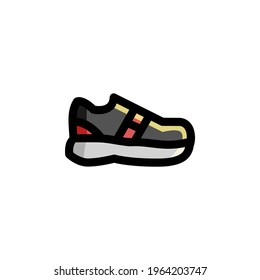 Running Shoes Outline Icon Logo Vector Illustration
