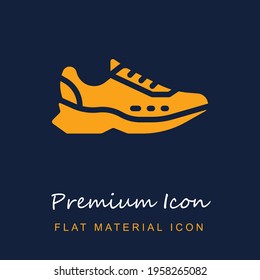 Running Shoes premium material ui ux isolated vector icon in navy blue and orange colors svg
