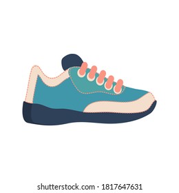 Running shoes. Sport shoes. Sneakers. side view on white background vector illustration.