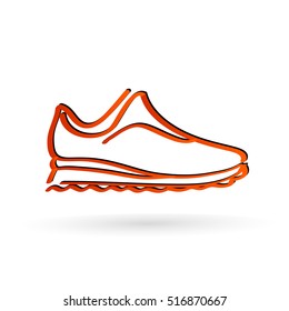 Running shoes. Sport shoes. Sneakers. Vector illustration