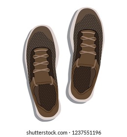  Running Shoes. Top View