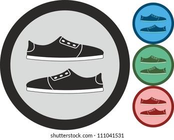 Running shoes, vector, icon