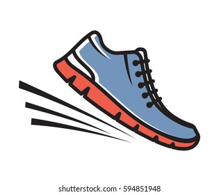 Running shoes vector icon