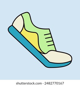 Running shoes vector icon. Fitness, sport and gym sign. Graph symbol for fitness and weight loss web site and apps design, logo, app, UI