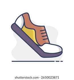 Running shoes vector icon. Fitness, sport and gym sign. Graph symbol for fitness and weight loss web site and apps design, logo, app, UI